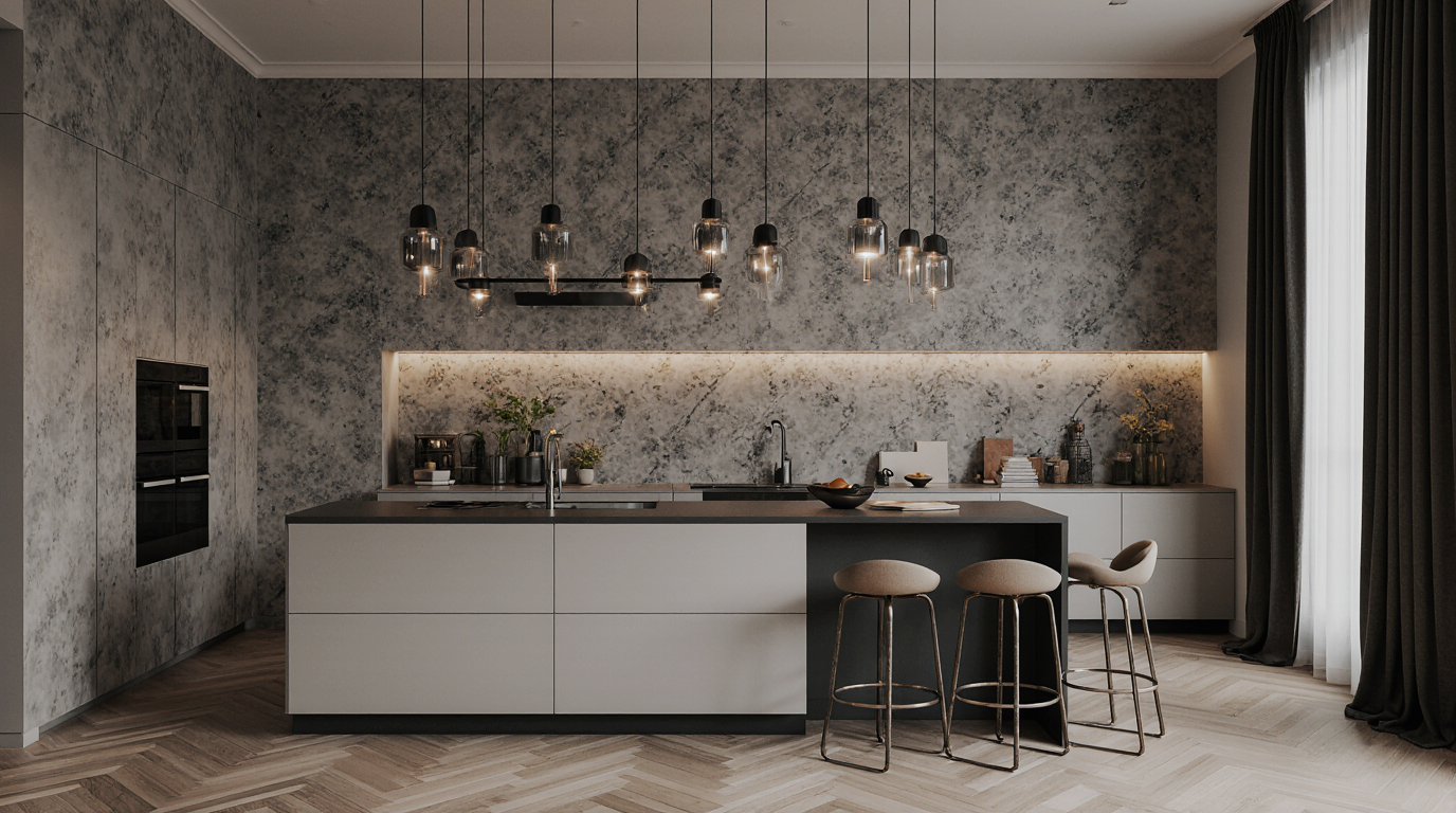 Modern Kitchen Wallpaper Designs