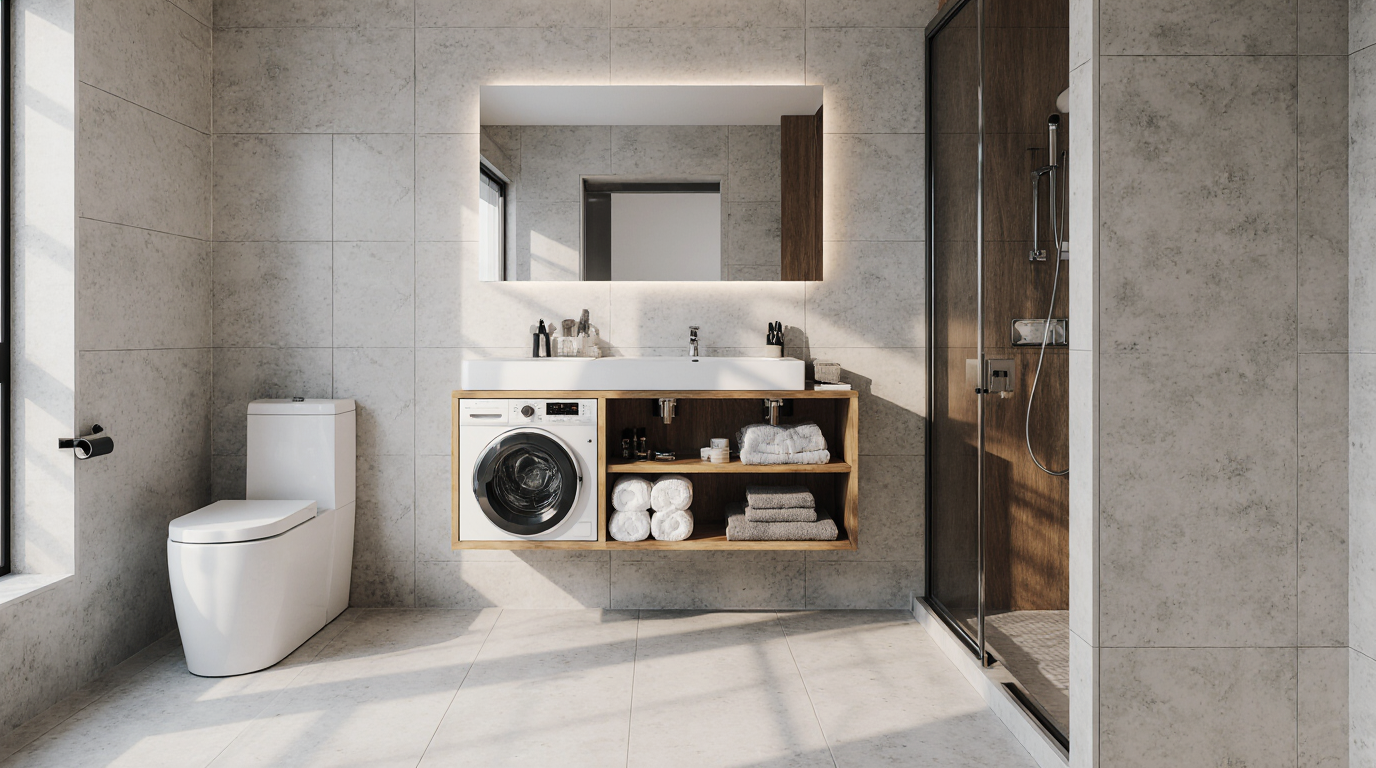 Bathroom with Washer and Dryer Ideas